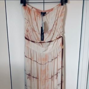 Gypsy 05 silk maxi tube top strapless dress Small